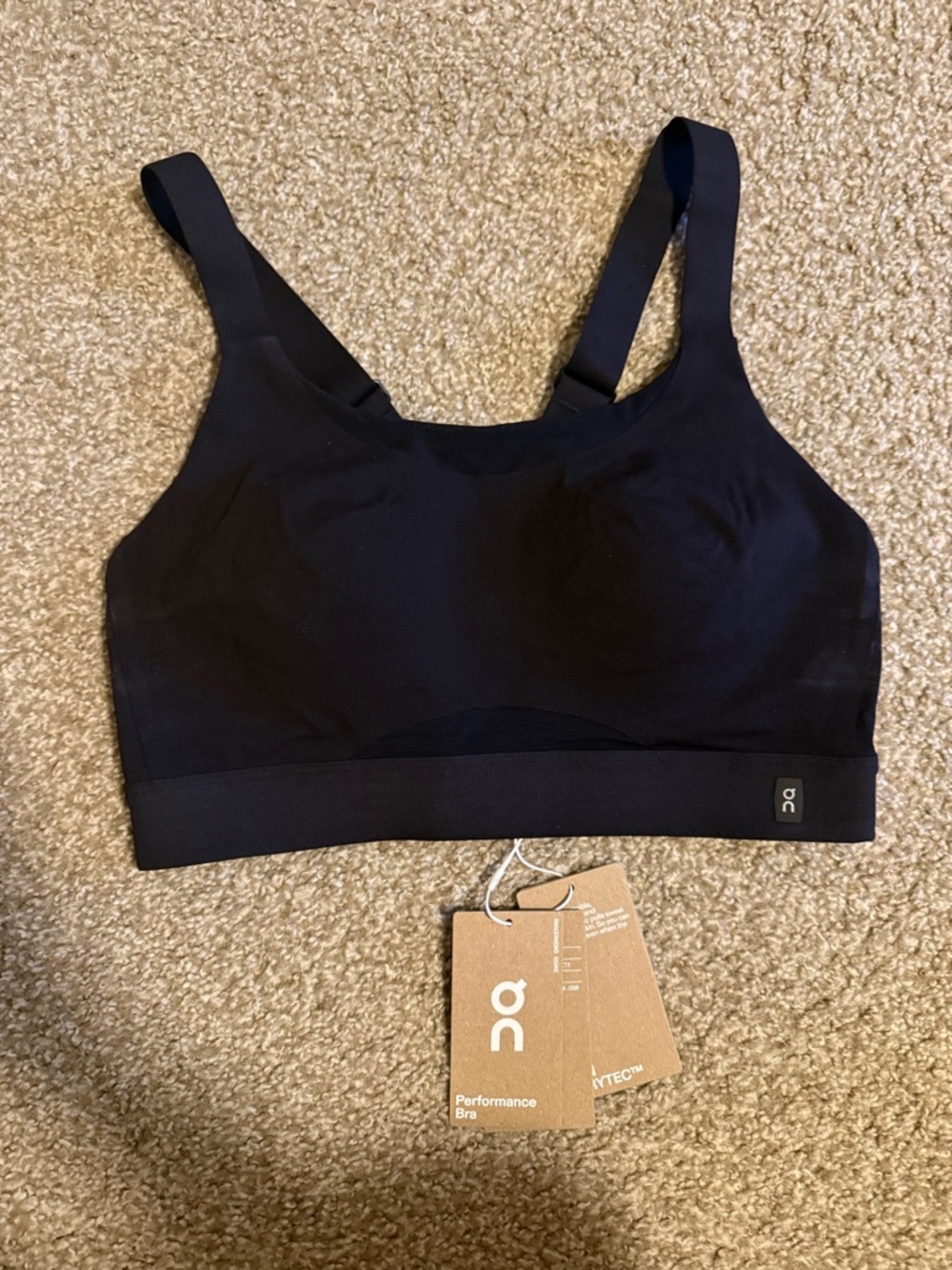On Running Black Performance Sports Bra